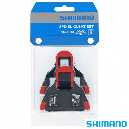 Bloki pedałów SM-SH10 SPD-SL;Sztywne;Czerwone -zdjęcie numer 1