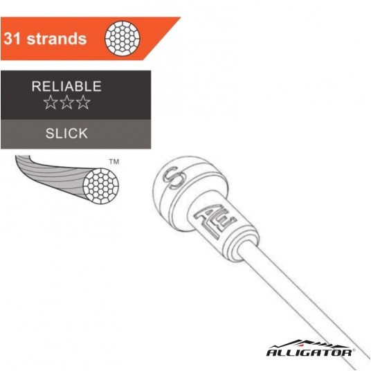 Cięgno ham. CH-RD31S Szosa;Nierdz.;Slick;3.0m -zdjęcie numer 1