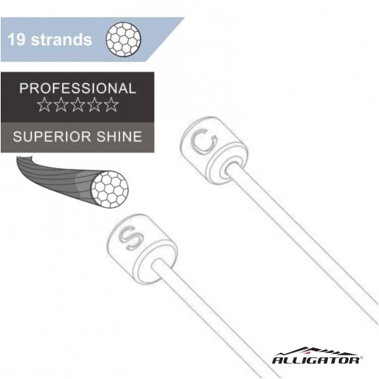 Cięgno przerz. CP-19S Nierdz.;Sup.Shine;2.0m;UN -zdjęcie numer 1