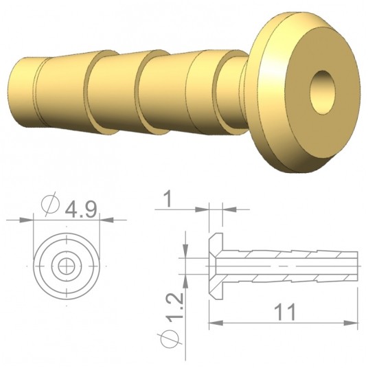 Igła przew.hydr. HBP17 Miedź;d/Formula 2.1mm -zdjęcie numer 2