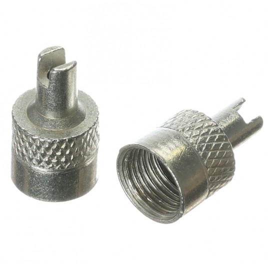 Kapturek zaworu KA-3 Metal;Schrader;Kluczyk;10szt -zdjęcie numer 1