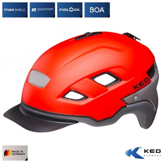 Kask KED BERLIN Czerwony;City;"L"(56-61cm) -zdjęcie numer 1