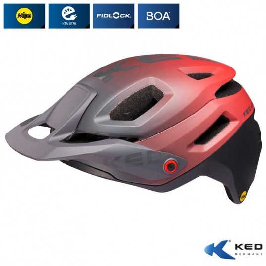 Kask KED PECTOR ME-1 RD/CZ;MTB;MIPS;"M"(52-58cm) -zdjęcie numer 1