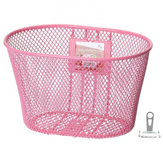 Koszyk HT-022 Przód;Stal;Dziec.;RÓŻOWY -zdjęcie numer 1