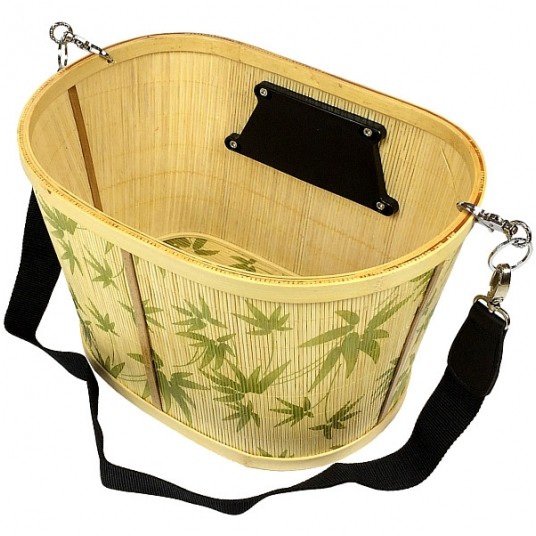 Koszyk HT-BB005 Przód;Bambus;Clip;L.Brąz -zdjęcie numer 1