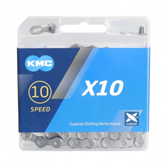 Łańcuch KMC X10 1/2"x11/128";114og.;10b;SZARY;BOX -zdjęcie numer 2