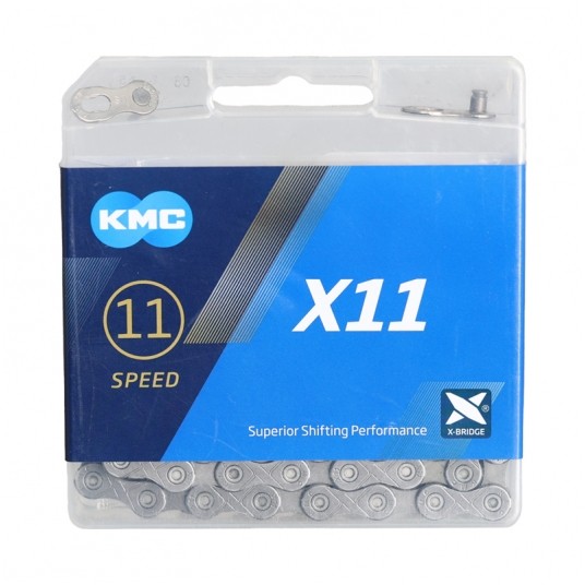 Łańcuch KMC X11 1/2"x11/128";118og.;11b;SZARY;BOX -zdjęcie numer 2