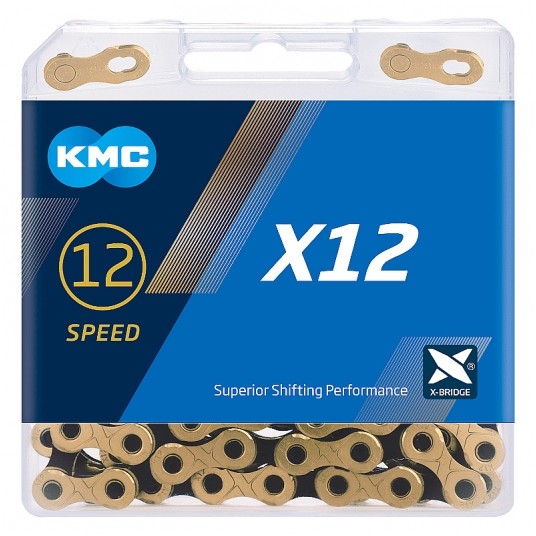 Łańcuch KMC X12 126og.;12b;Ti-N/CZ;BOX -zdjęcie numer 2