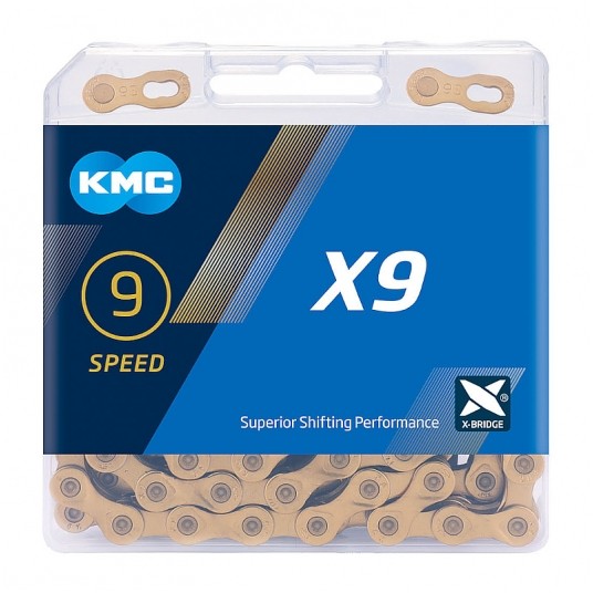 Łańcuch KMC X9 1/2"x11/128";114og.;9b;Ti-N;BOX -zdjęcie numer 2