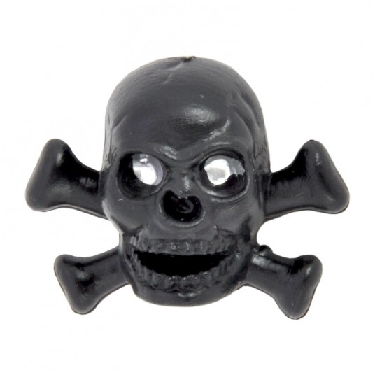 Nakrętka zaworu dętki NZ-KL PCV;Czaszka;CZ;2szt -zdjęcie numer 1