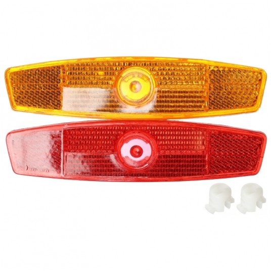 Odblask kół TF-207 Żółty/Czerwony;2szt. -zdjęcie numer 1