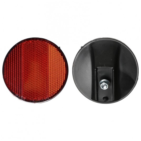Odblask tył TF-215 Orągły;n/Błotnik;Czerwony -zdjęcie numer 1