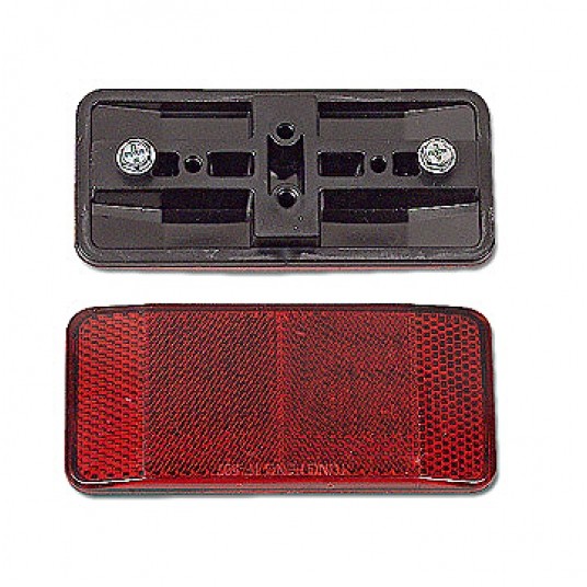 Odblask tył TF-507 Prostokątny;n/Bagażnik;Czerwony -zdjęcie numer 1