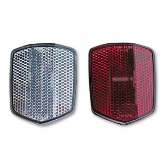 Odblaski TF-117 kpl.przód+tył;Biały/Czerwony -zdjęcie numer 1