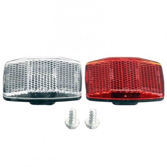 Odblaski TF-180 kpl.przód+tył;Biały/Czerwony -zdjęcie numer 1