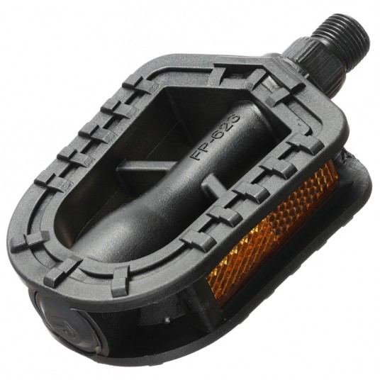 Pedał CJ-183 PCV 12-16";Oś 9/16";Odblask;CZARNY -zdjęcie numer 1