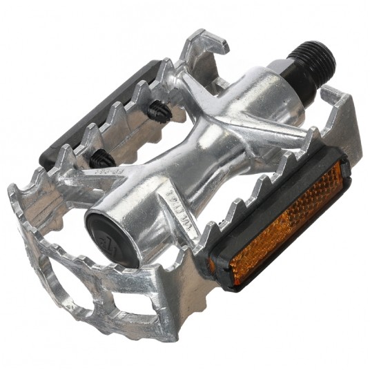 Pedał FP-961 Alu;Oś9/16";KK;Odblaski;SREBRNY -zdjęcie numer 1