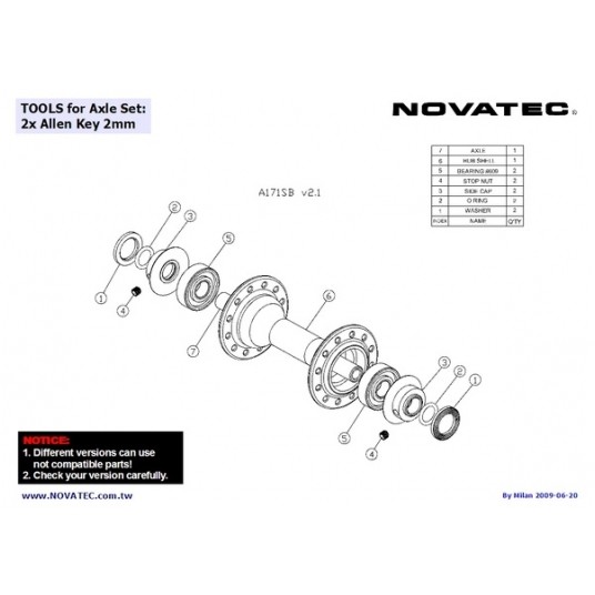 Piasta przód NT-A171SB Szosa;QR;2SB;24H CZARNA -zdjęcie numer 2