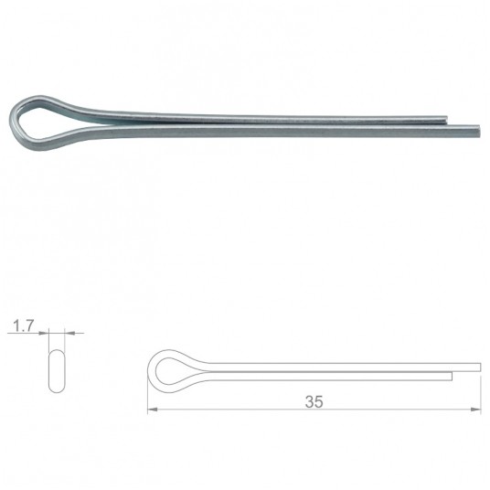 Pin okł.ham.tarcz. HBP50 Stal;35mm;d/Shimano -zdjęcie numer 1