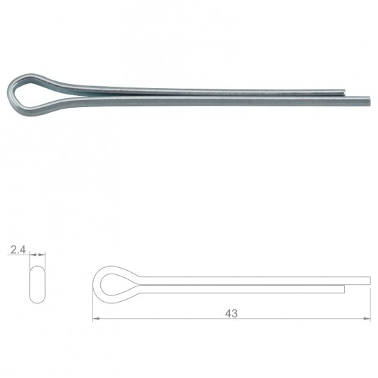 Pin okł.ham.tarcz. HBP51 Stal;43mm;d/Hayes -zdjęcie numer 1