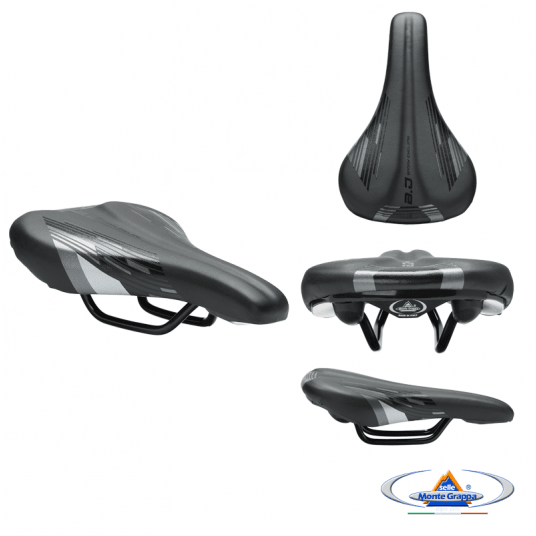 Siodło 1220 B.J. Junior;235x145mm;Czarno/Szare -zdjęcie numer 1