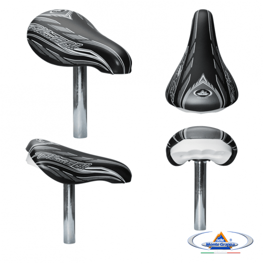 Siodło 450 OK GO Dziec.;210x120mm;Wsp.22mm;Czarno/Szare -zdjęcie numer 1