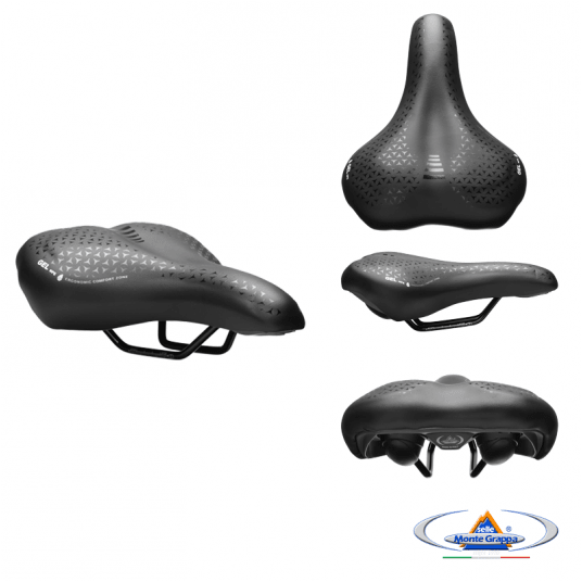 Siodło 6200GEL ASOLA Żelowe;265x195mm;Czarne -zdjęcie numer 1
