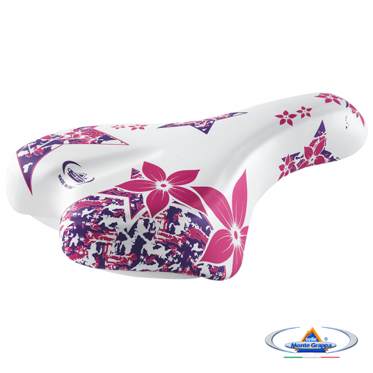 Siodło 996 OK GO Dziec.;220x145mm;Jarzmo;Biało/Różowe -zdjęcie numer 2