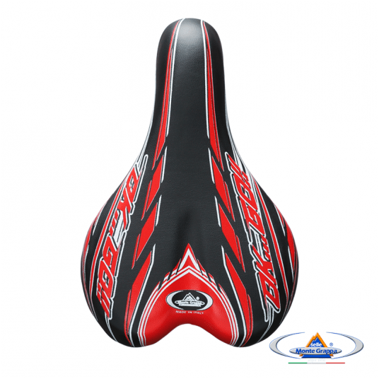 Siodło 996 OK GO Dziec.;220x145mm;Jarzmo;Czarno/Czerwone -zdjęcie numer 3