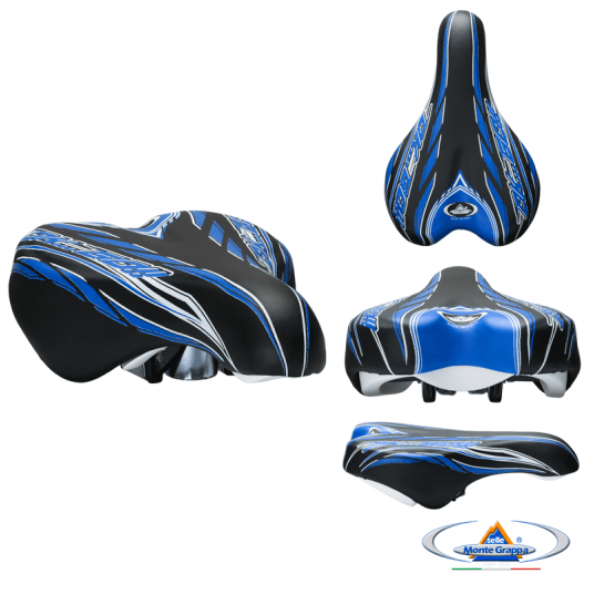 Siodło 996 OK GO Dziec.;220x145mm;Jarzmo;Czarno/Niebieskie -zdjęcie numer 1