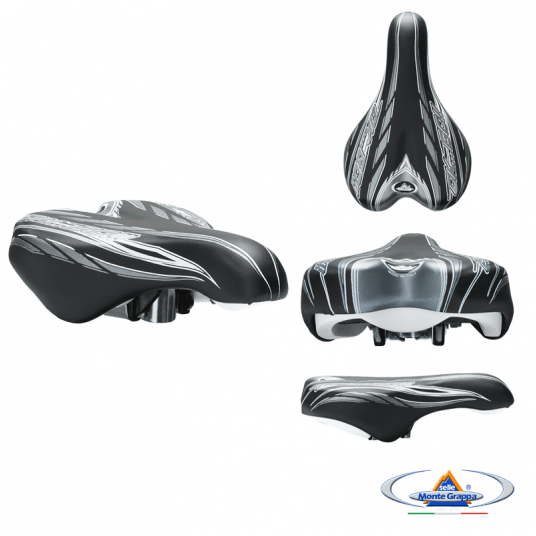 Siodło 996 OK GO Dziec.;220x145mm;Jarzmo;Czarno/Szare -zdjęcie numer 1