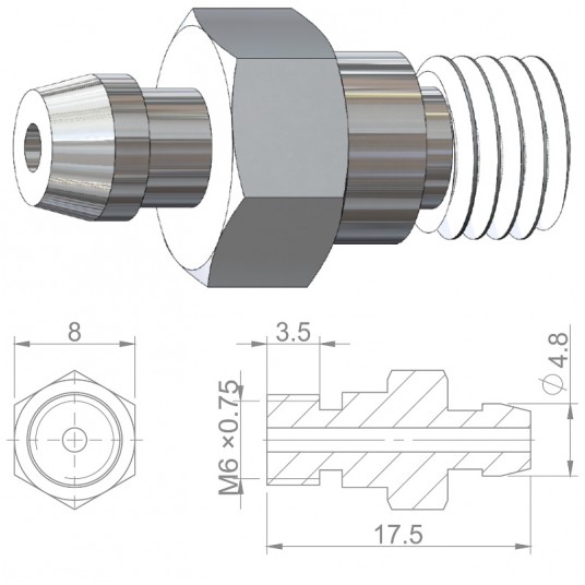 Śruba d/odpow. HBP43 Nierdz.;M6x0.75;d/Magura -zdjęcie numer 1