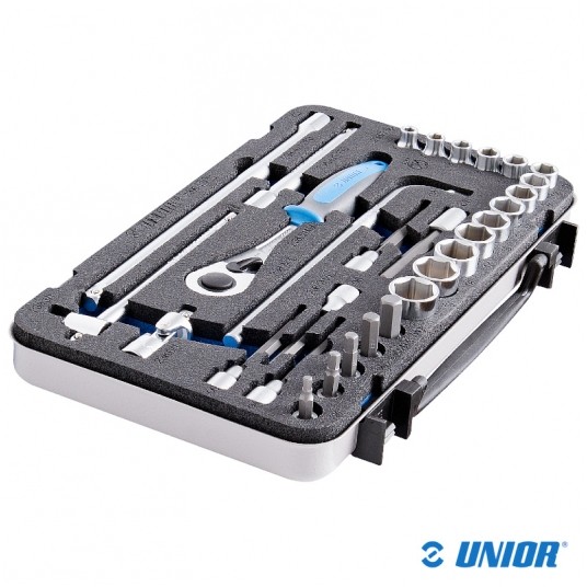 Zestaw kluczy nasad. UNR-239D 30el. -zdjęcie numer 2