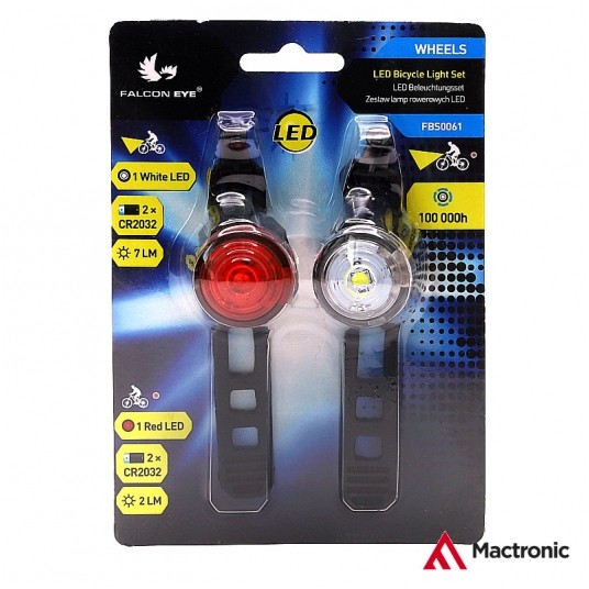 Zestaw lamp Falcon Eye WHEELS 7lm/2lm;2x1LED -zdjęcie numer 2