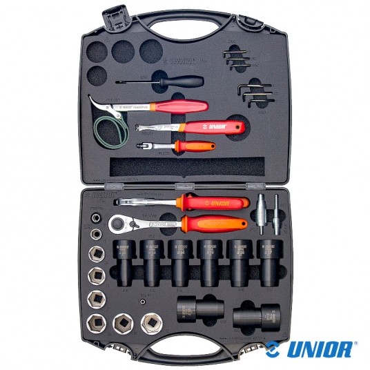 Zestaw narzędzi UNR-1704 d/Amortyz.;30el.;Skrzynka -zdjęcie numer 1
