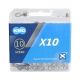 Łańcuch KMC X10 1/2"x11/128";114og.;10b;SZARY;BOX -zdjęcie numer 2