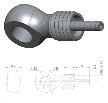 Banjo przew.hydr. HBP26 Nierdz;d/Hayes 2.5mm
