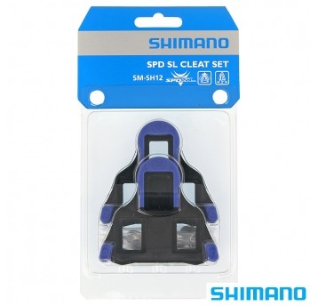 Bloki pedałów SM-SH12 SPD-SL;Dwustop.;Niebieskie