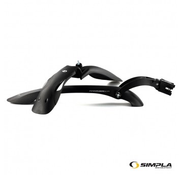 Błotnik kpl. SPL-HC2 PCV;24"-28";AMT;Czarny