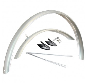 Błotnik kpl. WLD-26 26";PCV;53mm;GP;SREBRNY