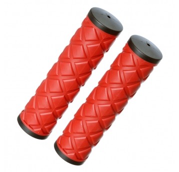 Chwyt HY-306-3 PCV;L:115mm;Czerwono-Czarny