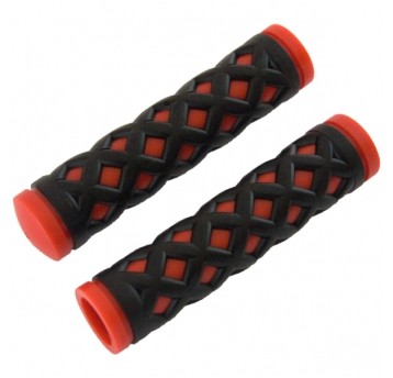 Chwyt HY-500-3 PCV;L:128mm;Czarno-Czerwony