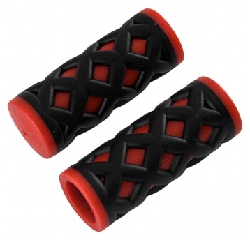 Chwyt HY-500-3G PCV;L:75mm;Czarno-Czerwony