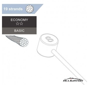 Cięgno ham. CH-MT19S MTB;Galw.;1.7m;5szt