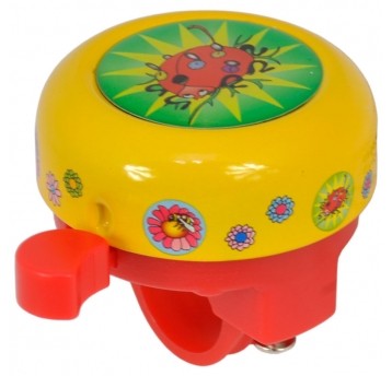 Dzwonek DZ165088 Stal/PVC;55mm;YE/RD