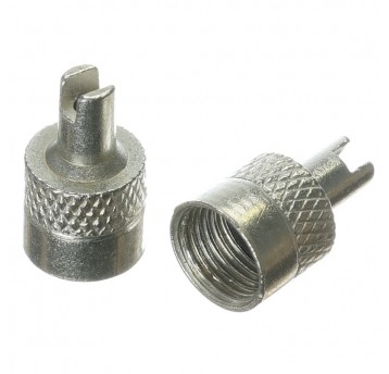 Kapturek zaworu KA-3 Metal;Schrader;Kluczyk;10szt