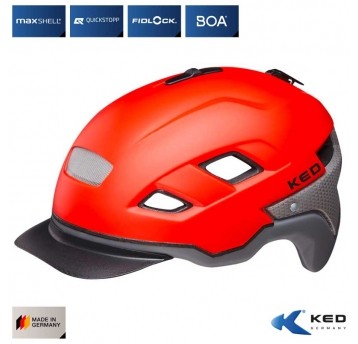 Kask KED BERLIN Czerwony;City;"L"(56-61cm)
