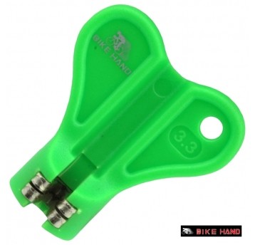 Klucz do szprych YC-1R-2 PVC/Stal;3.3mm;ZIELONY