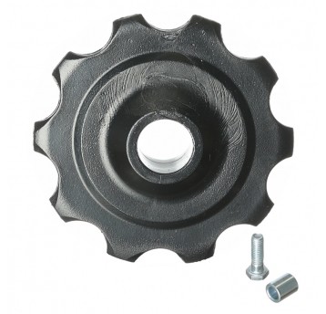 Kółko przerzutki KPT002 PCV;10T;Czarne