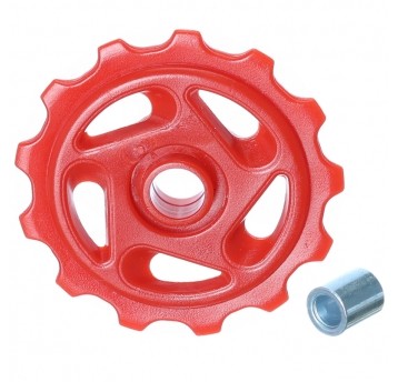Kółko przerzutki KPT003 PCV;13T;Czerwone